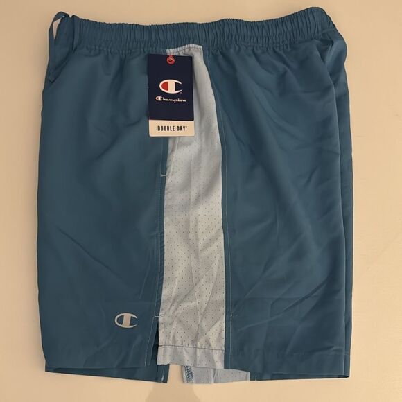 Champion Shorts Mens Medium Wicking Blue - Picture 1 of 3